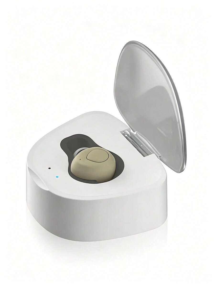 Portable In Ear Audio Amplifier Rechargeable Sound Booster With Adjustable Volume Control Noise Filter Lightweight Mini Ear Sound Enhancer For Daily Chat TV Watching Outdoor Travel Home Use