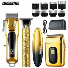 WEEME 4-In-1 Electric Shaver Set For Men - Rechargeable Cordless Electric Shaver With Trimmer, Digital Display, Precision Trimming For Hair And Beard, Perfect Gift For Birthday, Holiday, Father's Day For Dad Or Boyfriend - Gold - View 2