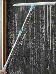 Squeegee Lantai Silikon Baja Tahan Karat, Pengikis Pembersih Basah dan Kering untuk Kamar Mandi & Kaca - Versi yang ditingkatkan - View 1