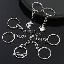 80Pcs Keychain Rings Kit, Alloy Key Ring Kit For DIY Jewelry Making, Keychains, Bag Pendants And Craft Projects - White K - View 3