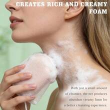 10/30pcs Soap Foaming Bags, Exfoliating Mesh Soap Storage Bags With Drawstring, Easy To Store, Suitable For Bathing, White Foaming Mesh Soap Bags For Soap, Shampoo, Conditioner, Body Wash, Facial Cleanser, Breathable Travel Soap Scrubber With Drawstring - White - View 5