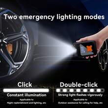 150PSI Portable Air Pump, Car Jump Starter With Tire Pressure Gauge And LED Display - 3X Speed One-Touch Smart Wireless Air Pump - A - View 5