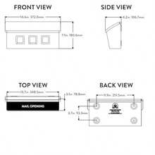 Free Shipping Wayland Steel Wall Mount Mailbox, Black, Small - Black - View 3