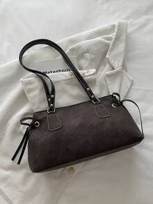 Cross-Border Autumn/Winter New Fashion Commuter Underarm Bag, Korean Style Minimalist Shoulder Bag, Large Capacity Handheld Tote Bag, Light Luxury - Coffee Brown - View 11