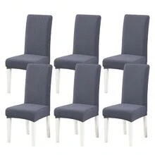 1/2/4/6pcs Diagonal Stripe Chair Cover, Decorative Dust-Proof Elastic Full Coverage Chair Slipcover, Removable And Washable - Multi-color - View 31