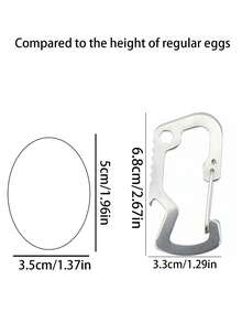 Small D-Shaped Bottle Opener Spring Hook Carabiner Shark EDC Multi-Function Clip Anti-Loss Rope Climbing Hook Rope Tool Keychain Bag Decoration Car Keychain Accessory Men's Keychain Women's Keychain Wallet Chain Friend Gift Birthday Gift - Multicolor - View 8
