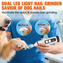 Dog Nail Grinder, Dog Nail Clipper And Grooming Kit, Ultra-Quiet Electric Pet Nail Grinder, Rechargeable, Suitable For Small And Large Dogs And Cats For Nail And Paw Grooming, 3-Speed Setting - A - View 5