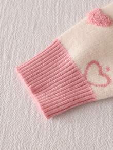 Girls' Fashion Autumn/Winter 2 Pieces Set, Cute Deer Knit Sweater Top And Skirt, Children's Clothing - Pink - View 6
