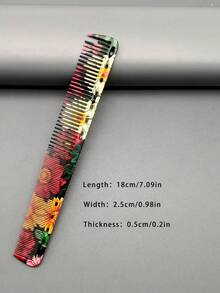 Fashion Pattern Hair Cutting Comb, High-Quality Hair Comb, Essential Salon Hairdressing Comb, Tail Comb, Unisex Hair Comb, Multiple Styles Available - Multicolor - View 4