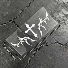 1pc Gothic Cross Vinyl Sticker Decal For Motorcycle Front Fairing Helmet Window Side Panel Decoration - A - View 10