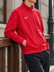 Nike 男士運動針織夾克，舒適透氣休閒運動外套 IR8421-657 - 紅色 - 查看 1