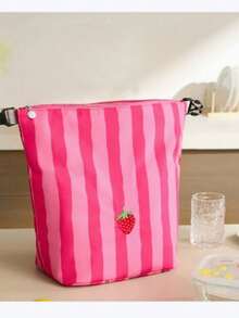 1pc Roll-Up Bento Bag Lunch Box Bag Insulated Bag Handbag Bento Bag Commuter School Office Portable Large Breakfast Lunch Bag Rice Bag - Multicolor - View 6