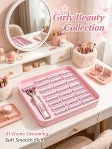 37pcs,Womensrazor,Razor,Facerazor,Hairremovalforwomen,Multiblade,Replacementblades,Pink,Smoothshave,Homeuse,Personalcare,Bodygrooming - Upgraded Version - View 3