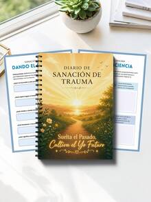 1pc Spanish-Version Premium Trauma Healing Journal Mental Health PTSD Recovery Planner Daily Prompts Shadow Work Emotional Wellness Self Care Diary For Women Men Therapy Support Wellness Tracker Pad Logs - A5 - View 5