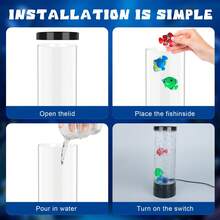 Aquarium Bubble Fish Light, Vibrant LED Lighting, 6 Color-Changing Modes, Soft Night Light, Simulated Fish Bubble Atmosphere Lamp, Suitable For Aquarium Enthusiasts, Home Decor With Realistic Tropical Fish For Relaxing Environment Night Light - View 8