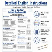 2pcs Independence Day Theme Mesh Embroidery Kit 18Mesh 15*15cm Pre-Printed Flag/Torch Pattern With White Frame And Scissors Threader, Beginner Zero-Base Stress Relief Handmade Small Desktop Decor Creative Gift - Multicolor - View 10