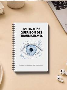 1 PC Jurnal Pemulihan PTSD Versi Prancis, Jurnal Terpandu Penyembuhan Trauma untuk Terapi dan Kesehatan Mental, Buku Harian Refleksi Perawatan Diri Mindfulness untuk Kecemasan, Pereda Stres, Kesejahteraan Emosional, Alat Perencana - A5 - View 7