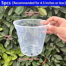 Orchid Seedling Round Pot, Transparent Orchid Container, Round Pot, Phalaenopsis Transparent Plastic Pot, Green Plant Pot, Dendrobium, Phalaenopsis, Rose Cutting Planting Experimental Pot - A - View 12