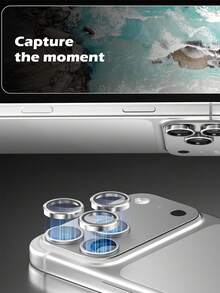 Gorilla Hero 9pcs Silver CD Pattern Lens Protector Ring, Precise Coverage For Phone Camera, Made Of Glass Material, Accurate Fit And Hard To Fall Off, High Definition Color For Photography And Video Recording, Suitable For All Scenes, Personalized Design, Waterproof Splash, Anti-Fingerprint Residue. Compatible With IPhone Ultra/18 Pro Max/18 Pro/18/17E/17 Pro Max/16 Pro Max/15 Pro Max/14 Pro Max/13 Pro Max/12 Pro Max/11 Pro Max/17 Pro/16 Pro/15/14/13/12/11 And Other Series. - Silver - View 6