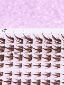 Ayrmilla C Curl 80 Bundles Brown False Eyelashes, Natural DIY Cluster False Eyelashes, Cute Cartoon Eye Makeup Effect, Eye Makeup, Eyelash Clusters, Single False Eyelashes, False Eyelashes, Beginner Essential, Charming False Eyelashes - C - View 4