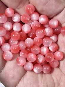 50pcs 8mm Faux Cat Eye Resin Round Beads, Straight Hole Loose Beads, DIY Handmade Jewelry Making Accessories, Suitable For Bracelets, Necklaces, Tassels, Hair Clips - Conventional - View 8