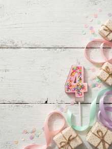 Nến số sinh nhật giấy màu Macaron viền hồng, trang trí mùa thu, quà lưu niệm, cắm trại, nhà bếp, Giáng sinh, quà tặng tiệc, dụng cụ nấu ăn, trang trí & phụ kiện nhà cửa, trang trí & đồ dùng tiệc - Xem 1