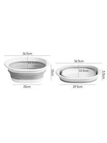 1pc Foldable Basin With Wrist Strap, Wash Basin/Vegetable Basin/Foot Basin, Easy To Clean, Lightweight And Foldable, Thickened Plastic Washing Bucket, Suitable For Foot Soaking, Laundry, Vegetable And Fruit Washing, Home, Dorm, Camping And Travel Use - Multicolor - View 17