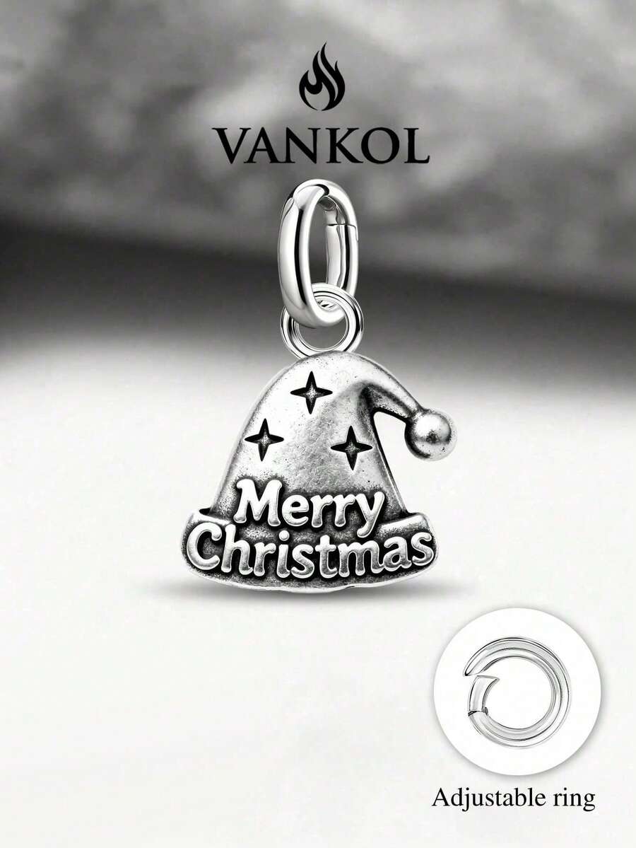 1pc Exquisite Christmas Hat Pendant, Suitable For DIY Beading, Bracelet, Beautiful Gift, Pendant, Elegant Jewelry, Unisex