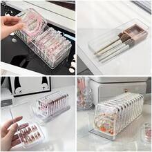 10pcs/1pc Transparent Press-Type Nail Storage Box, Fake Nail Display Box, Fake Nails & Manicure Salon Accessories Jewelry Bracelet Storage Box - Clear - View 11