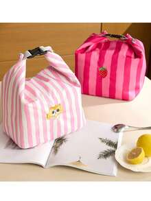 1pc Roll-Up Bento Bag Lunch Box Bag Insulated Bag Handbag Bento Bag Commuter School Office Portable Large Breakfast Lunch Bag Rice Bag - Multicolor - View 1