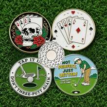 4 Pcs Durable Golf Markers With Magnetic Golf Hat Clips, Durable Iron, Assorted Colors, Essential Golf Accessories, Perfect For Father's Day, Easter, Thanksgiving, Christmas, Halloween Gifts - 4 counts markers - View 6