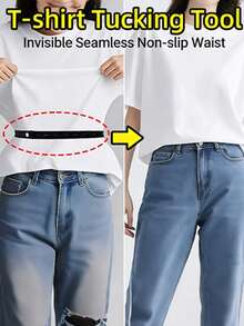 1 Buah/2 Buah Sabuk Pengikat Bawah Baju yang Tak Terlihat, Korset Pinggang Tak Terlihat untuk Kaos dan Kemeja, Tidak Menonjol, Mempersingkat Pakaian Panjang - Beraneka warna - View 3