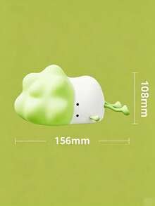 1PC Green Squishy Cabbage‑Shaped Tap Sensor Night Lamp, Soft Silicone LED Mood Light, USB Rechargeable Bedside Light For Dorm, Home Decor, Kids Birthday Present - Multicolor - View 9