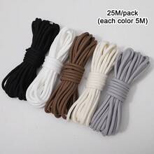 15-35m Diameter 5mm Polyester Braided Rope - 24 Solid Colors, Suitable For Weaving Crafts And Large Hole Bead DIY Projects - Soft Durable Multi-Color Handmade Materials, Bright Color Craft Rope, Beading String - Solid Color Rope - View 14