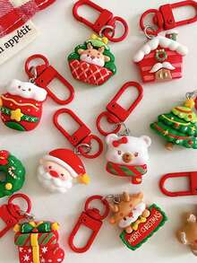 10/5/3pcs New Christmas Keychains, Cute Earphone Case Pendant, Bag Charm For Girls And Students, Gift Accessory For Best Friends - Multiple Styles - View 9