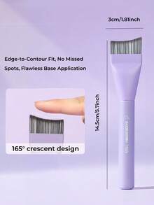 GUOXIAONIU Crescent Foundation Brush, Korean Makeup Brush Spatula Facial Brush For Liquid Foundation, Premium Face Makeup Brush For Blending Cream - One-swipe Seamless - View 8