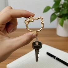 3PCS/Set Sanrio Hello Kitty Metal Key Ring Spring Buckle Openable Safety Buckle Keychain Clip Hook Pendant Chain DIY Buckle Accessories - Multicolor - View 2