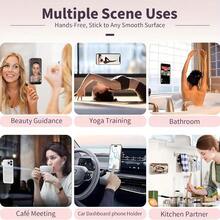 2pcs Silicone Adhesive Phone Holder, Non-Slip Silicone Adhesive Phone Stand, Phone Case Bracket, Hands-Free Phone Accessory, Selfie And Video Stand, Multi-Functional Phone Accessory, Suitable For All Models - Multicolor - View 8