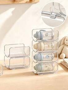 1pc/2pcs/Baby Bottle Storage Rack, Desktop Feeding Station Organizer, Insulated Cup Holder For Formula Baby Food Tools. - Multicolor - View 2