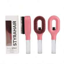 Portable 2-In-1 Spray Hair Comb, Refillable Fine Mist Built-In Water Spray Nozzle, Anti-Static Hair Brush, Suitable For Wet Hair, Dry Hair, Curly Hair, Thick Hair, Adults And Children - Style B - View 2