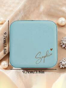 Personalized Jewelry Box - Custom Travel Storage Box With Zipper Closure, Perfect Bridesmaid Invitation Gift, Suitable For Couple Souvenirs, Elegant Design, Wedding Gift - Multicolor - View 12