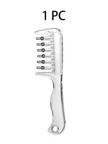 2/1PC Elastic Roller Transparent Liquid Dispensing Comb, Oil-Free, Massage Hair Brush, Scalp Essential Oil Dispensing Comb, Wide Tooth Application Comb, Crystal Comb, Home Essential Oil Care Massage Comb, Suitable For Curly Hair, Straight Hair, Applicable For Home, Hair Salon, Dressing Table, Bedroom, Bathroom, Travel Essentials. - Multicolor - View 8