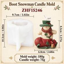 Christmas Stocking Candle Mold, 3D Silicone Mold With Santa Claus Snowman Reindeer Design For DIY Scented Candle Making, Christmas Home Decor And Handmade Gifts - Mold - View 12