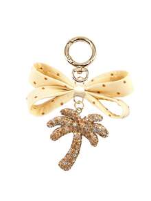 Gantungan Kunci Pohon Kelapa Bertatahkan Rhinestone Berkilau dengan Pita Polkadot Vintage dan Liontin, Hadiah Hari Valentine, Kembali ke Sekolah, Ramadan, Ulang Tahun - MultiWarna - View 12