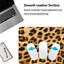 1pc Leopard Cheetah Print PU Leather Desk Mat, Large Extended Waterproof Non-Slip Smooth Mouse Pad, Animal Spots Desk Pad Protector Writing Mat Easy Clean Stain Resistant For Office Home School Computer Laptop Desktop Keyboard - View 6