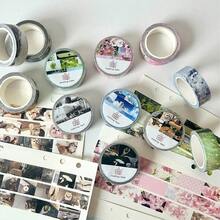 Retro Collage Aesthetic Masking Washi Tape, Mixed Snapshot Photo Pattern Decorative Tape, Removable Adhesive Tape For Junk Journal, Notebook, Gift Wrapping & Ephemera Making - A - View 3