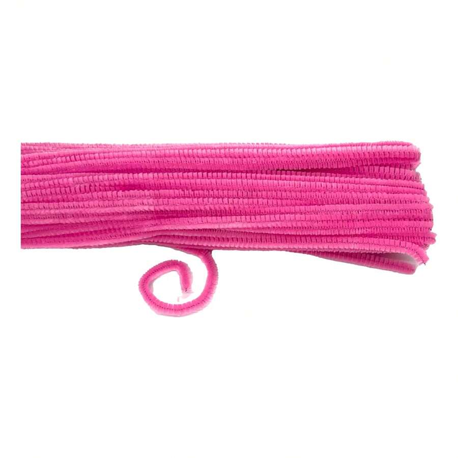 100 Chenille - Limpia Pipas Normal -manualidades = Full - 31 ROSA FUERTE - Ver 1