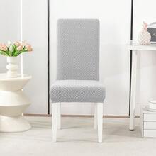 1/2/4/6pcs Diagonal Stripe Chair Cover, Decorative Dust-Proof Elastic Full Coverage Chair Slipcover, Removable And Washable - Multi-color - View 9