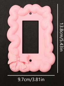 Pink Bow Wavy Light Switch Cover Plate, Cute Decorative Wall Switch Protector,Bow Tie Wall Plate Light Switch Cover | Decorative Panel Power Outlet Cover For Kitchen, Office, And Hote - Multicolor - View 11