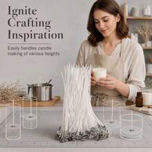 100pcs Cotton Candle Wicks With Base, Low Smoke Pre-Waxed Wick,Candle Making Kit Wicks, For DIY Candle Making, Aromatherapy And Handmade Craft Supplies - 100pcs - View 2